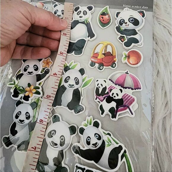 Handmade panda 6D fluorescent sticker page new - Picture 4 of 4